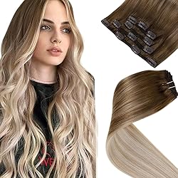 LaaVoo Clip in Hair Extensions Real Human Hair
