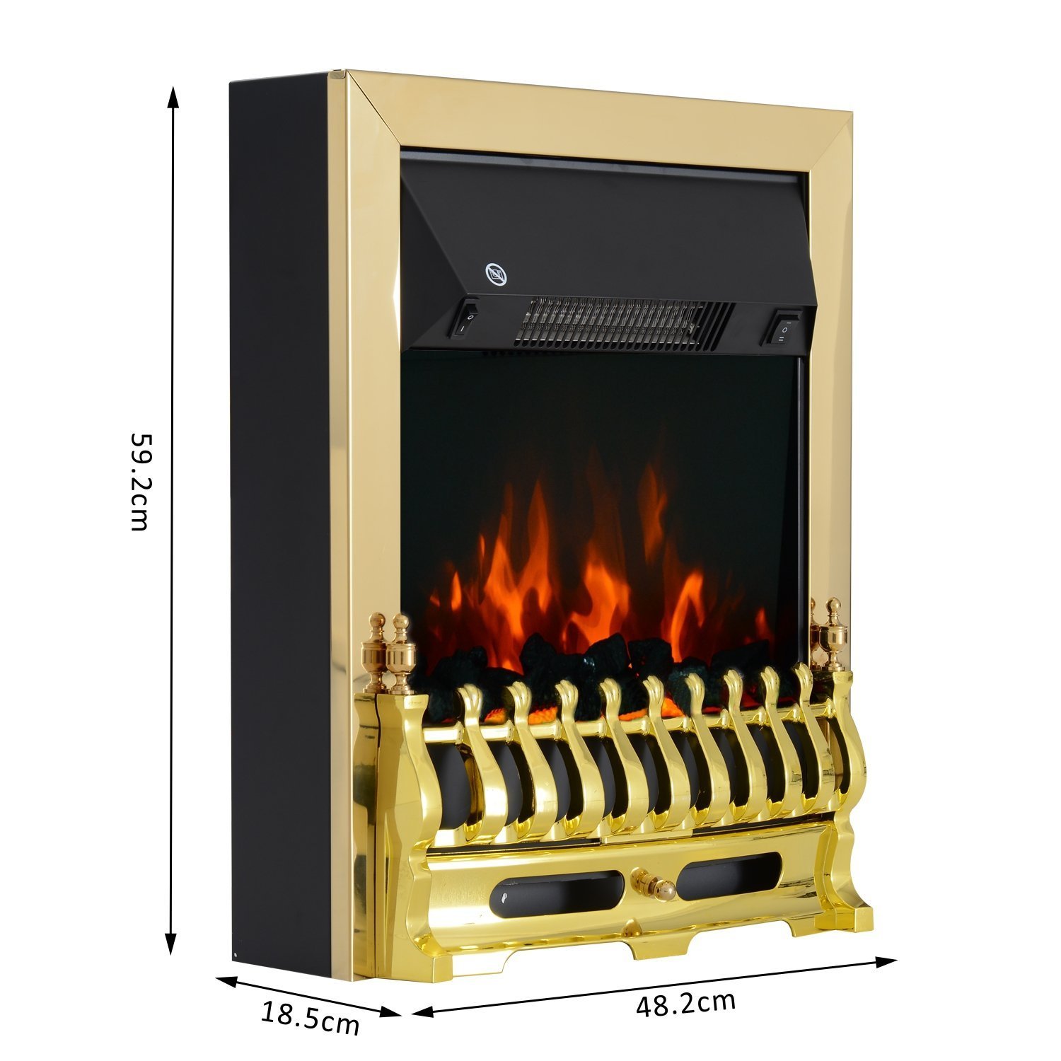 Stainless Steel Electric Fireplace