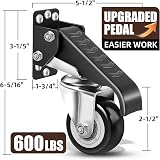 SPACECARE Workbench Casters Kit Heavy Duty Retractable 600Lb Capacity Quick view 2