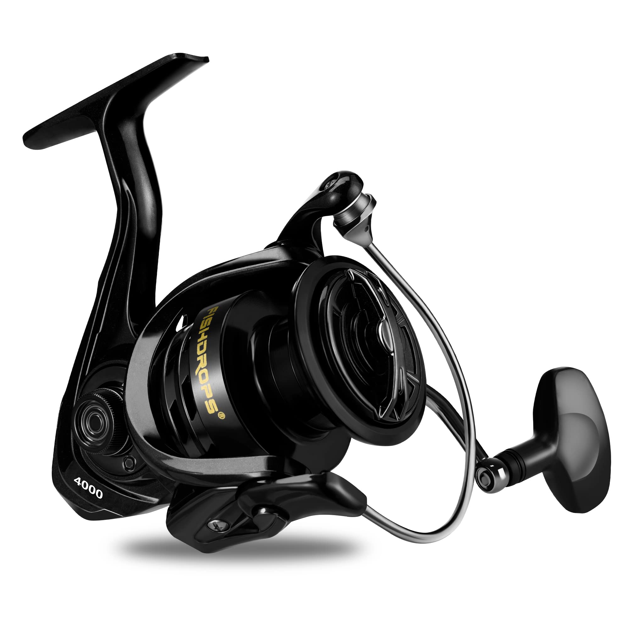 Photo 1 of Fishdrops Fishing Reels Spinning Reel Left/Right Interchangeable Aluminium Handle, 7.5 oz Ultralight Spinning Reels, 5.5:1 Gear Ratio Deep/Shallow Aluminum Spool for Freshwater and Saltwater