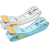 iBayam Soft Tape Measure 60" Double Scale Body &amp; Sewing Tape, 2-Pack | Flexible, Dual inch/cm Scale, Tailor Vinyl Ruler for Fabric Cloth Fitness Weight Loss Medical Body Measurement