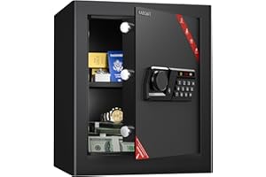 KABISAFE 3.0 Cubic ft Safe with Digital Keypad Spare Keys and Removable shelf, Anti-Theft Safe for Home Office Hotel Document