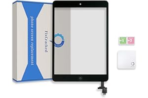 FixCracked for iPad Mini Screen Replacment,Glass Screen Digitizer Complete Full Assembly for iPad Mini 1 & Mini 2（black） + Screen protector