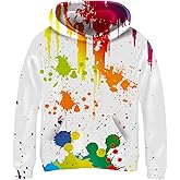 Linnhoy 3D Digital Printed Kids Hoodies for Boys and Girls Sweatshirts 6-15 Years