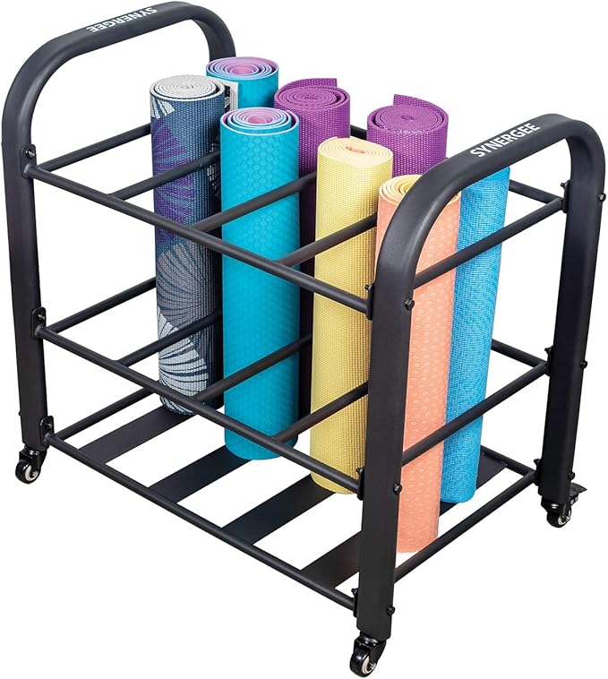 Synergee Yoga Mat Storage Rack Storage for Yoga Mats, Foam Rollers