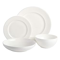 Gibson Elite Embossed Bone China Double Bowl
