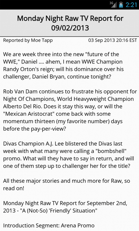 Wrestling-Online.com News