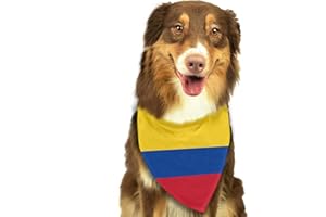 MOCSONE Dog Bandanas Colombia Flag Pet Bandana Scarf Triangle Bibs Kerchief Accessories for Dogs Cats