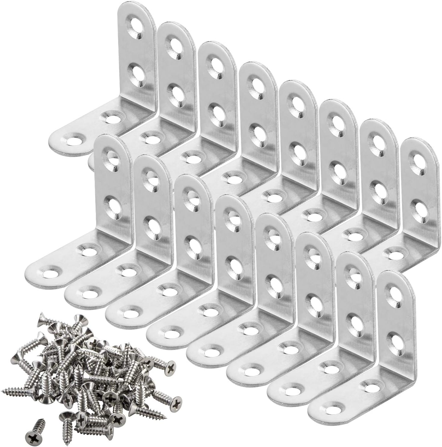 JOLIGAEA 20 piezas Soporte de Esquina, 40X40mm Soportes de esquina de