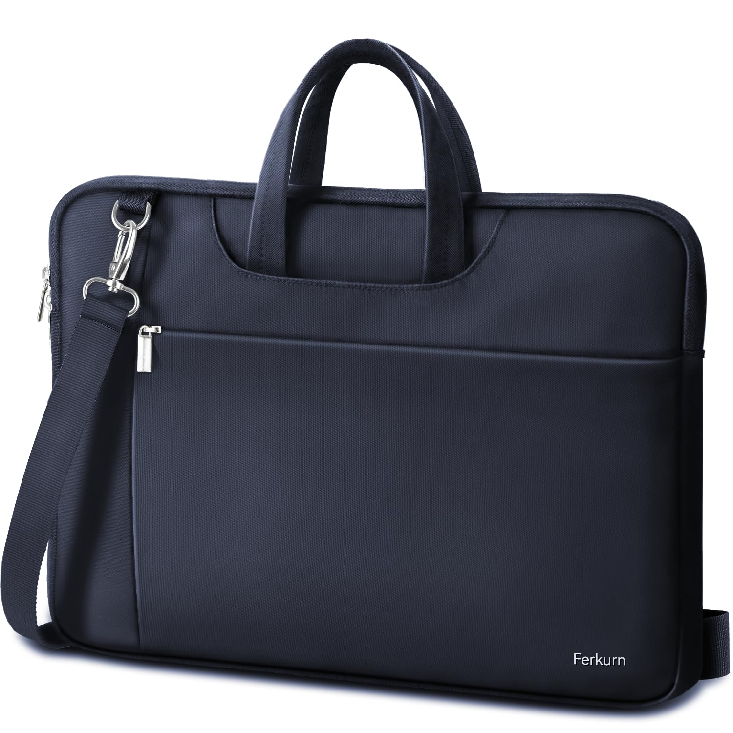 Ferkurn Laptop Case Bag Women Men Computer Sleeve with Shoulder Compatible with HP/Inspiron/Thinkpad/Vivobook/MSI/Surface, 14 inch, Blue