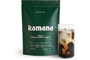 Kamana Caffeine Free Coffee Alternative - 100% Mesquite, Medium Roast Coffee Substitute - Smooth & Rich, Low Acid Superfood Adaptogen Drink for Immunity, Gut Health, Energy and Focus (28 Servings)