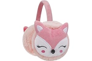 Holiberty Kids Winter Earmuffs Cute Deer Horn Fox Ear Warmers Baby Girls Furry Fur Ear Muffs Covers Headband Xmas Gift
