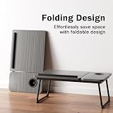 Vivo Technologies Laptop Bed Table Desk with Foldable Legs Black view 4