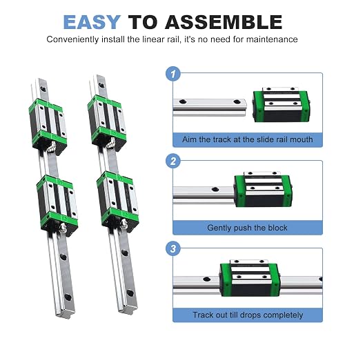 DIY 3D Printer Linear Rails HGR20 Linear Guide Rail Kit - 2x 1200mm ...