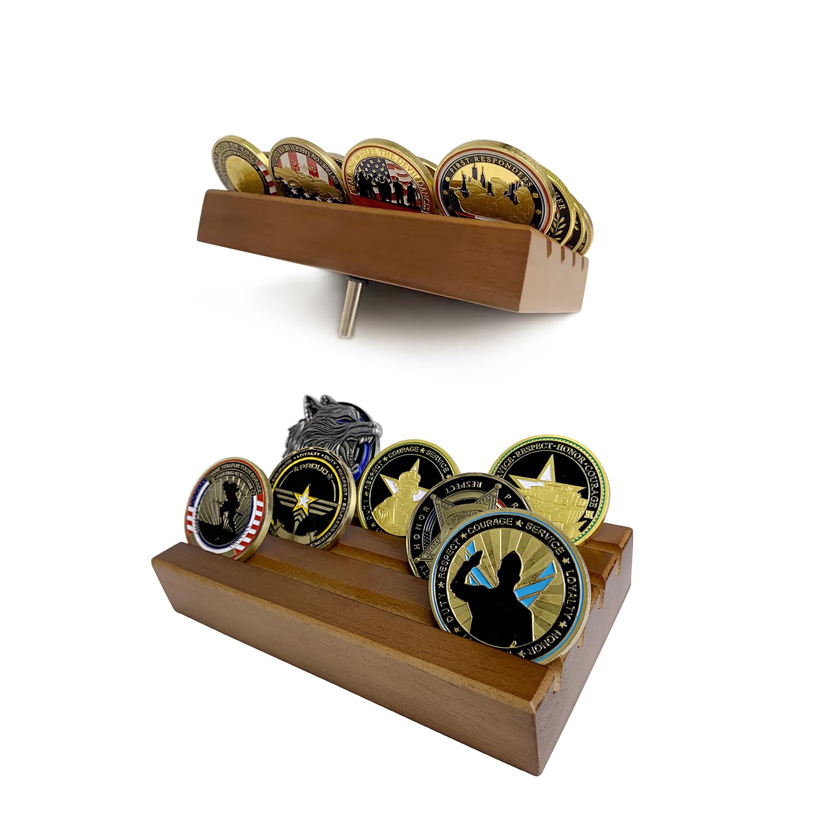 DecoWoodo Challenge Coin Holder Display Case - 4