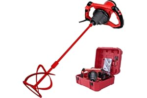 RUBI 24958 | Electric Mixer 1200W | Mixing Cementous Adhesives, Resins, Paints and Other Materials | 2 Speed Reducer Box | RUBIMIX-9 N 230V 50/60Hz + Carrying Case