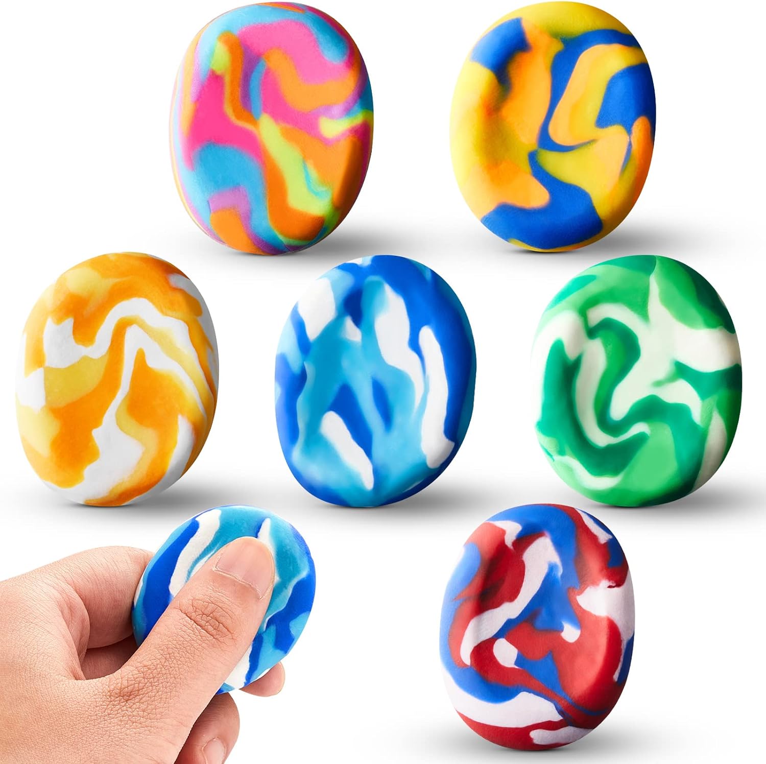 Indoor Fountains & Accessories - Worry Stone Worry Stones for Anxiety for Kids Polymer Clay Worry Stone Thumb Worry Stone for Anti Anxiety (Oval)