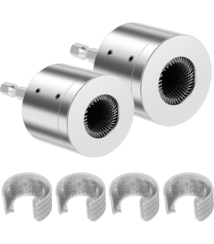 Vouyar Lot De 3 Brosses De Nettoyage En Cuivre Pour Perceuse Avec Brosses Remplaçables, Pour Plombiers Professionnels Et Industriels