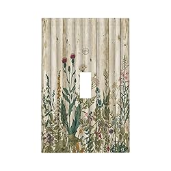 Vintage Wild Flowers Botanical Green Leaves Plants