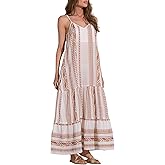 ELAN Women's Tulum Tiered Spaghetti Strap Maxi Dress
