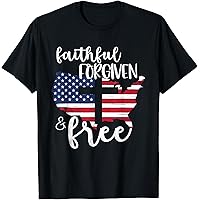 Faith Family Freedom American Flag Gift T-Shirt