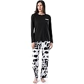 Wrangler womens Jersey Top and Flannel Pant Sleep Pajama Set