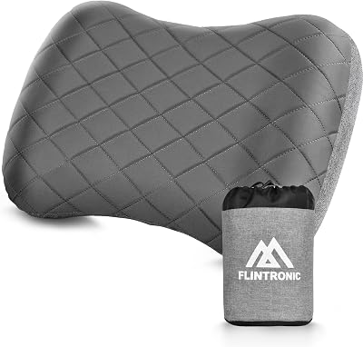 flintronic Camping Pillows Inflatable Travel Pillow Neck Ergonomic 46x31x11 cm