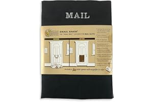 SNAIL SAKK: Mail Catcher for Mail Slots - Black. No More Mail on The Floor! Reduces drafts, Protects Privacy, and More. No Tools or Screws Needed. for Home, Office, and Garage Doors. (Basket, Bag)
