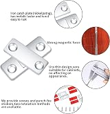 Yibaijia 8 Packs Cabinet Door Magnets Self Adhesive Ultra Thin Strips view 4