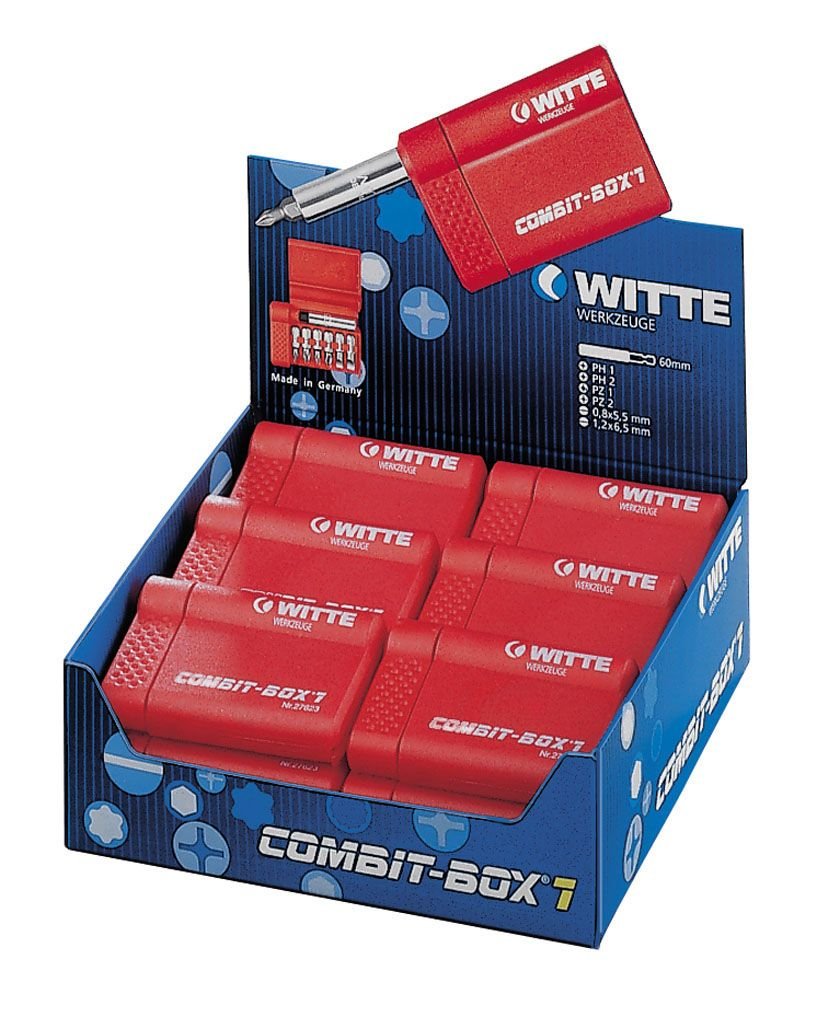 WITTE 27625 - Caja de puntas de atornillar COMBIT-Box 7 granel (Tipo Torx Amarillo)