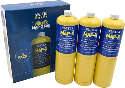 Arctic Hayes Pack 3 Map X Gas Canisters 400g Each Brazing Torch Fuel