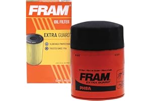 FRAM Extra Guard PH8A 10K Mile Change Automotive Replacement Interval Spin-On Engine Oil Filter for Select Vehicle Model Years, Vehicle Engine Protection Oil Filter for Everyday Drivers