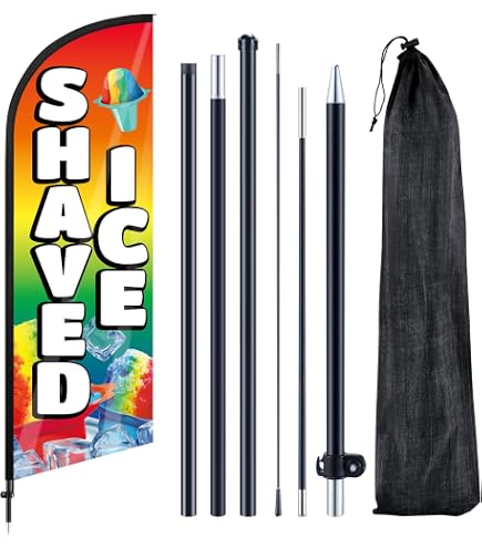 PROPANE SOLD HERE - Windless Swooper Feather Flag Banner Kit (15ft) - Bf