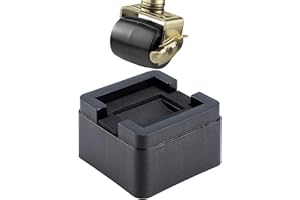 BTSD-home 2 Inch Heavy Duty Bed Risers 4 Inch Adjustable Bed Lifts Fits to All Wheels of Furniture, Sofa and Table, Couch Bed Frame Riser 4 Pack