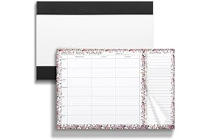 UtyTrees Magnetic Weekly Meal Planner Notepad: 6.6" x 9.8"/58 Sheets Meal Planning Pad with Tear Off Grocery List Magnet pad for fridge or Desk