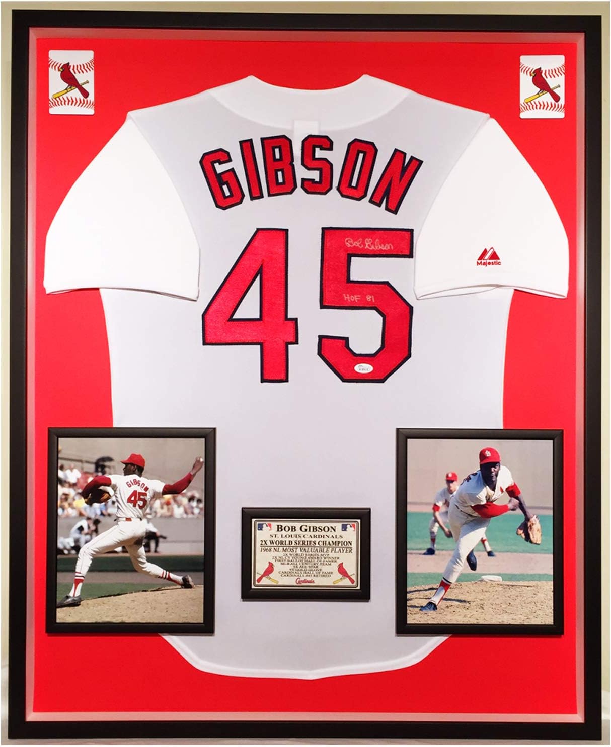 bob gibson autographed jersey