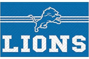 Team Sports America NFL Entrance Doormat | 28 x 16 Inches | Embossed Cross Hatch | Non - Slip Backing | Indoor and Outdoor Home Décor (Detroit Lions)