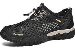 TRAILBLITZ Water Shoes Men Quick Drying Outdoor Hiking Barefoot Boat Footwear Aqua Shoes for Water Sport Waders Diving Hiking Sailing Travel Beach Wading Swimming Fishing Kayaking