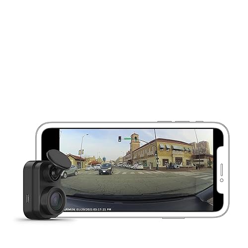 Garmin 010-02504-00 Dash Cam Mini 2, Tiny Size, 1080p and 140-degree FOV, Monitor Your Vehicle While Away w/ New Connected Features, Voice Control