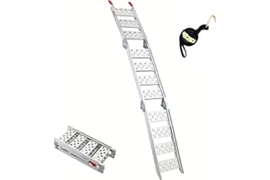 LEMNISCATE Folding Ramp - 600 lbs Max Loading Ramp with Load Strap - Aluminum Portable Ramp for Dirt Bike, Pickup Trucks, SUV, Garden Tillers, Van, Lawn Mower - 78.3" * 12", 1PC