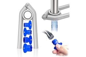 MIOUAK Faucet wrench, Aerator Key, Faucet Aerator removal tool, With Aerator Shell Removal Tool, Replacement Cache Aerators for Sink M 16.5, 18.5, 21.5, 24 mm Tap Aerators Flow Restrictor.