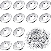 Hanaive 600 Pieces 3/16" x 1/2" Aluminum Backup Pop Rivet Washers, 304 Metal Flat Stainless Steel Rivet Washers for Screws an