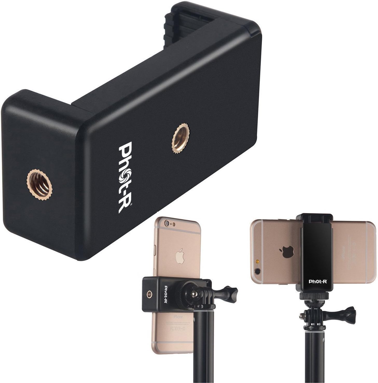 PhotR Universal Smartphone Mount Holder Adapter for Tripod Monopod