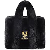 Women Large Tote Bag Faux Fur Purses Plush Handbag Fuzzy Shoulder Bag Big Capacity