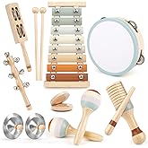 Joyreal Baby Xylophone Montessori Musical Instruments Toys for Toddlers, Neutral Colors, Wooden