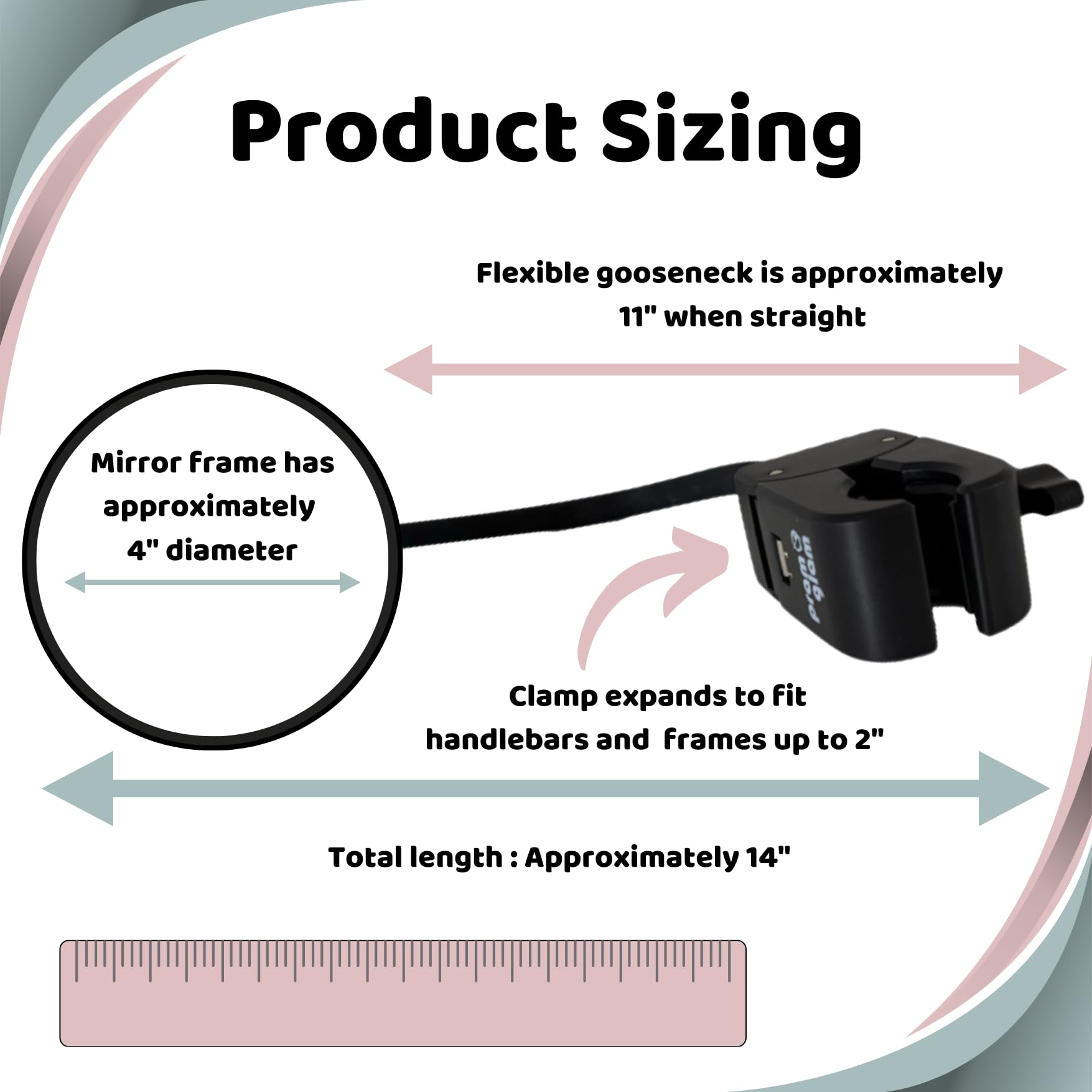Stroller Mirror Upgraded Version 2.0- See Baby’s Face on Walks. Rear View Mirror for Prams and Strollers. Universal Stroller Accessory for Safety and Connection.