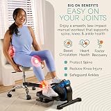 LifePro Under Desk Elliptical Exerciser with 8 Resistance Levels & Bluetooth view 2