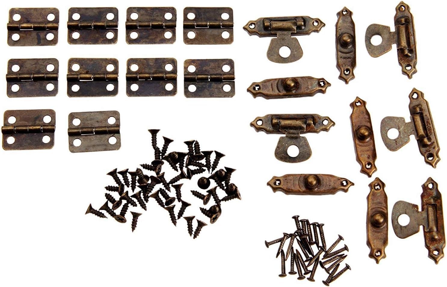 Bisagras RETYLY 5 Piezas Cerrojo Pestillo De Puerta De Gabinete Antiguo