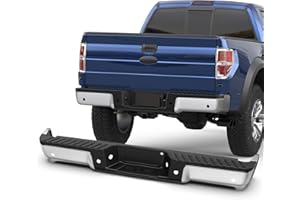 KUIPERAUTO Rear Steel Bumpers Assembly Compatible for 2009-2014 Ford F-150 F150 Pickup WITH Parking Sensor Holes Complete Back Bumpers FO1103160 -Chrome