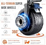 Overmont 300L Folding Festival Wagon Cart All Terrain Wide Wheels view 3